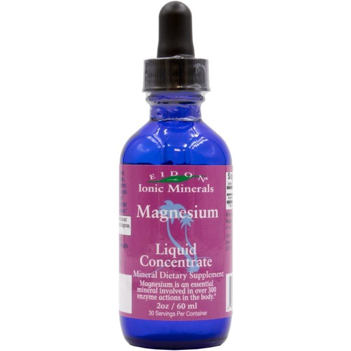 Close-up of Eidon Magnesium Concentrate supplement dropper – daily magnesium support for cramps and electrolyte balance