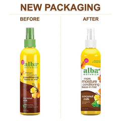 "Spray-on detangler and moisturizer – Alba Botanica conditioning mist for dry hair"