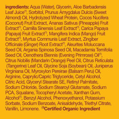 "Label of Alba Botanica Mega Moisture Mist with jojoba oil and aloe for frizz control"