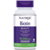 "Natrol Biotin Beauty Tablets – non-GMO, gluten-free, made in USA supplement"