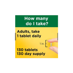 Supplement Facts panel for Nature Made multivitamin – includes vitamins A-K, iron, and folate