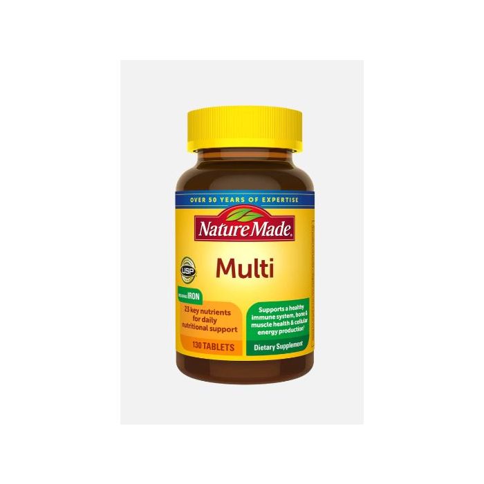 Nature Made bottle and packaging – pharmacist recommended multivitamin with iron