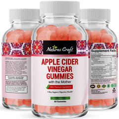Natural detox apple cider vinegar gummies – vegetarian formula with antioxidants