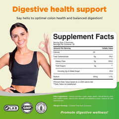 Supplement facts panel for Nature’s Craft 60-count fiber gummies