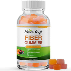 Nature’s Craft Immune Support Fiber Gummies bottle – 60 count, orange berry flavor