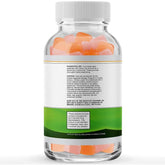 Close-up of orange and berry flavored gummies for digestive and immune support