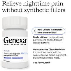 Genexa Acetaminophen PM Extra Strength 50 Caplets Nighttime Sleep Aid