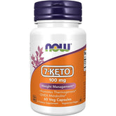 "NOW 7-Keto capsules – non-GMO and gluten-free supplement for healthy weight management"