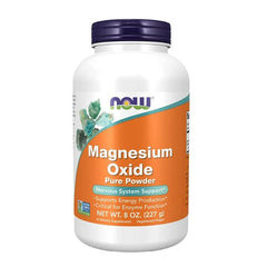 "NOW Magnesium Oxide – 100% pure powder, vegan, non-GMO, gluten-free supplement"