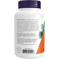 "NOW Zinc 50mg – vegan-friendly mineral supplement, 250 tablets"