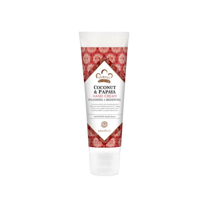 Nubian Heritage Coconut Papaya Renewing Hand Cream 4 Oz Polishing