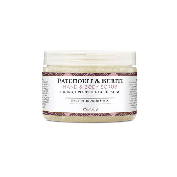 Nubian Heritage Patchouli Buriti Hand Body Scrub 12 Oz Toning