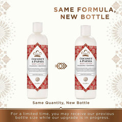 Tropical scented body lotion with coconut oil and papaya extract for dry skin hydration