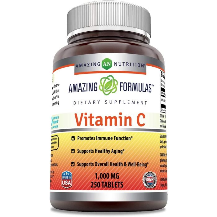 Amazing Formulas Vitamin C 1000 Mg 250 Tablets Healthy Aging