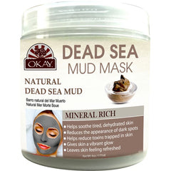 "OKAY Pure Naturals Dead Sea Mud Mask 6 oz jar – mineral-rich detox mask for all skin types"