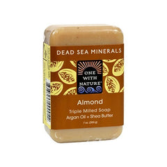 One With Nature Almond Soap Bar Dead Sea Minerals 7 Oz Argan Oil