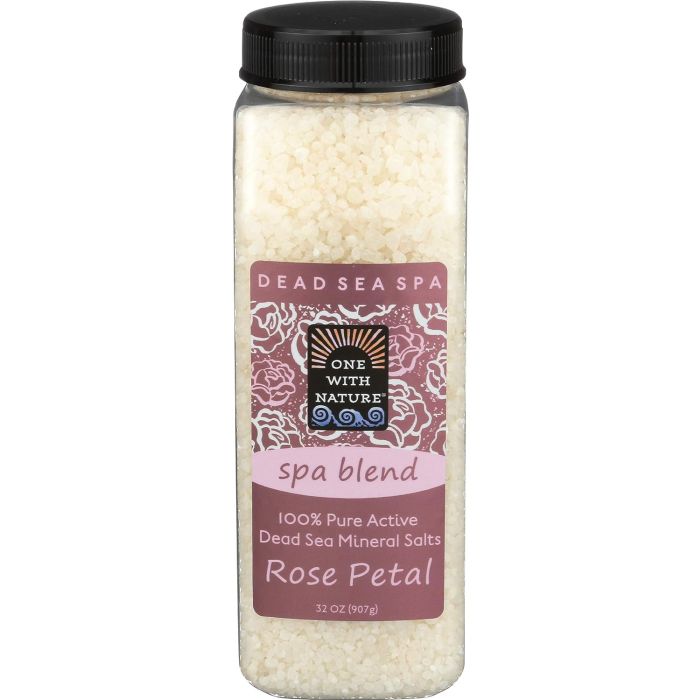 One With Nature Pure Dead Sea Mineral Bath Salts 32 Oz Essential Oil