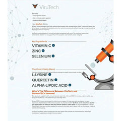 "Onnit ViruTech immune support capsules – 60 count antioxidant formula with vitamin C and zinc"