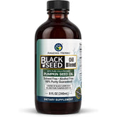 "Amazing Herbs Black Seed and Pumpkin Seed Oil Blend – 8 oz bottle for prostate and immune health"
