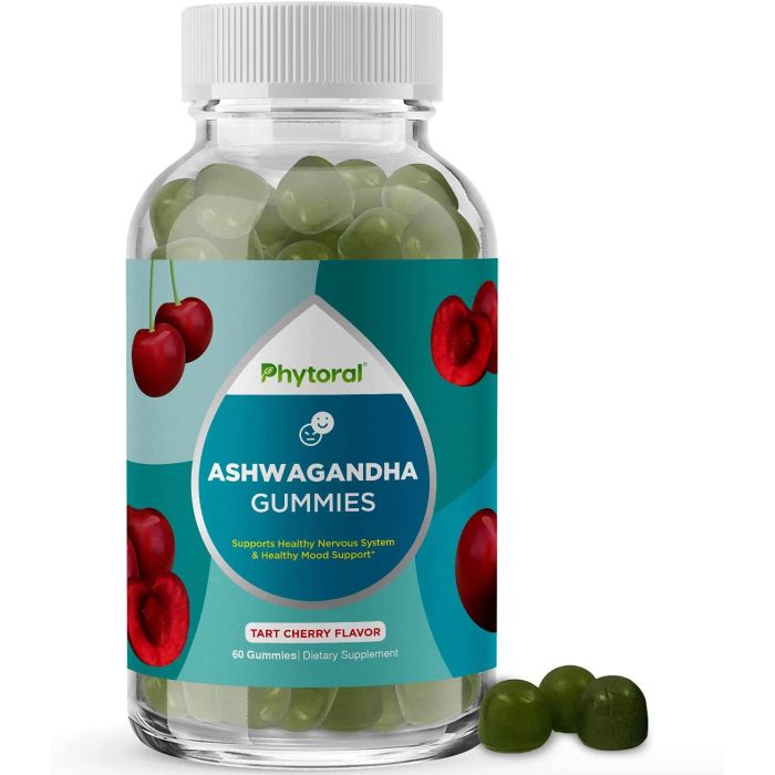 Phytoral 60-count ashwagandha gummy supplement – daily calm support