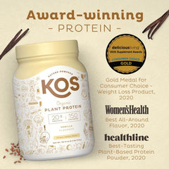 KOS Organic Plant Protein Powder Vanilla Flavored 39.15 Oz Vegan