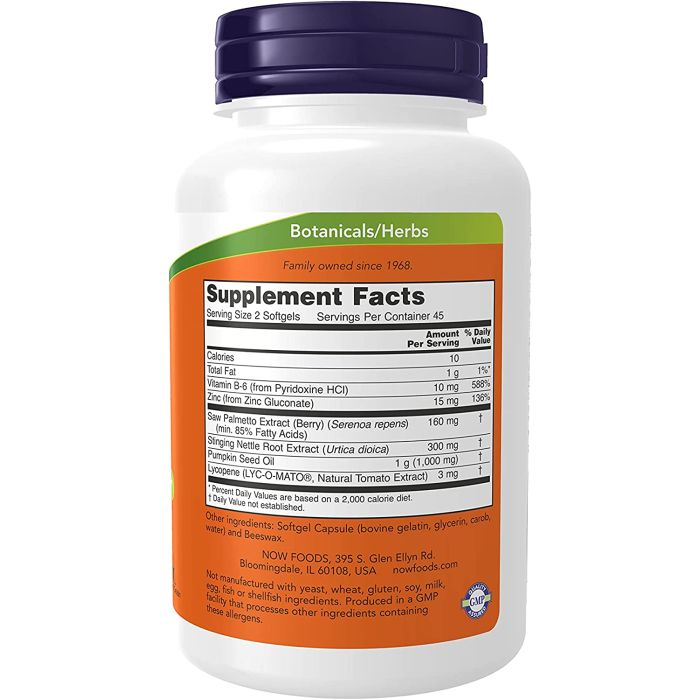 NOW Prostate Health Clinical Strength Saw Palmetto Softgels