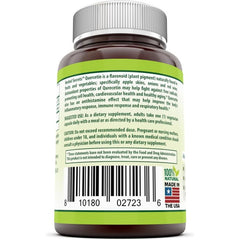 Supplement facts panel of Quercetin 500 mg – high-potency flavonoid for inflammation support