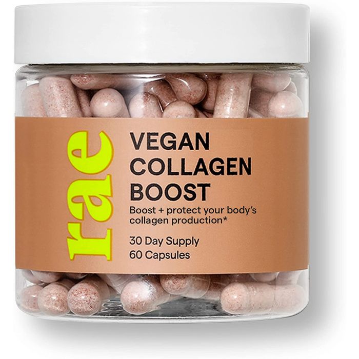RAE Collagen Boost – Non-GMO, gluten-free vegan supplement for beauty support.