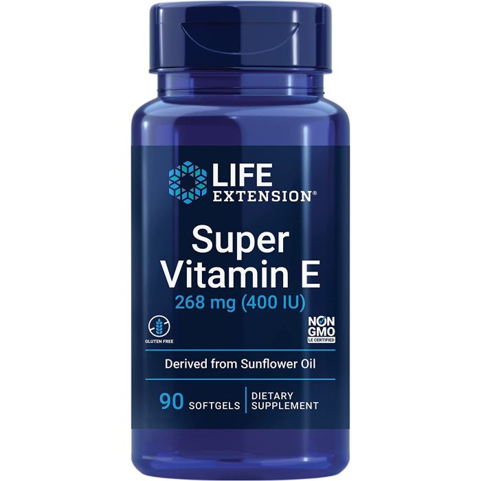 Life Extension Super Vitamin E 400 IU 90 Softgels Whole Body Health