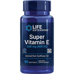 Life Extension Super Vitamin E 400 IU 90 Softgels Whole Body Health