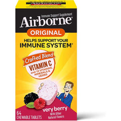 Airborne 1000mg Vitamin C 64 Chewable Tablets Immune System Support