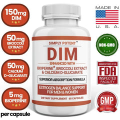 Simply Potent DIM with broccoli and black pepper extract for better absorption