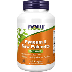 NOW Pygeum Saw Palmetto Men's Health 120 Softgels Prostate Support