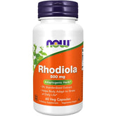 NOW Rhodiola 500mg Adaptogenic Herb 60 Veggie Caps Non GMO