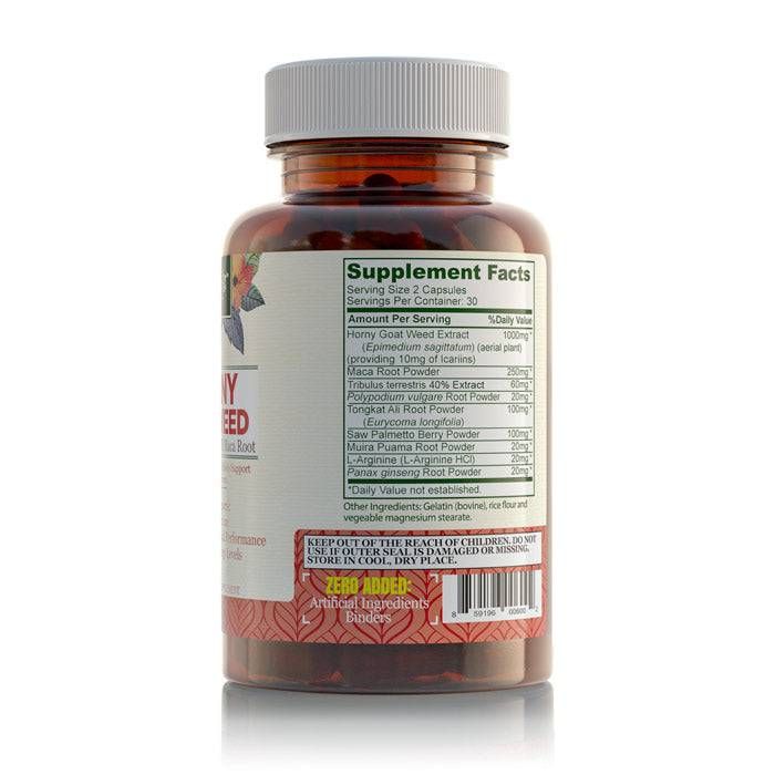 Natures Wellness 60 Capsules Horny Goat Weed Extract Maca Root