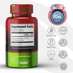 Orzax Premium Korean Panax Ginseng Performance Support 120 Capsules