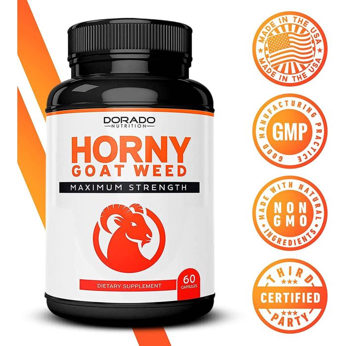 Dorado Nutrition 60 Count Horny Goat Weed Maximum Strength Men Women