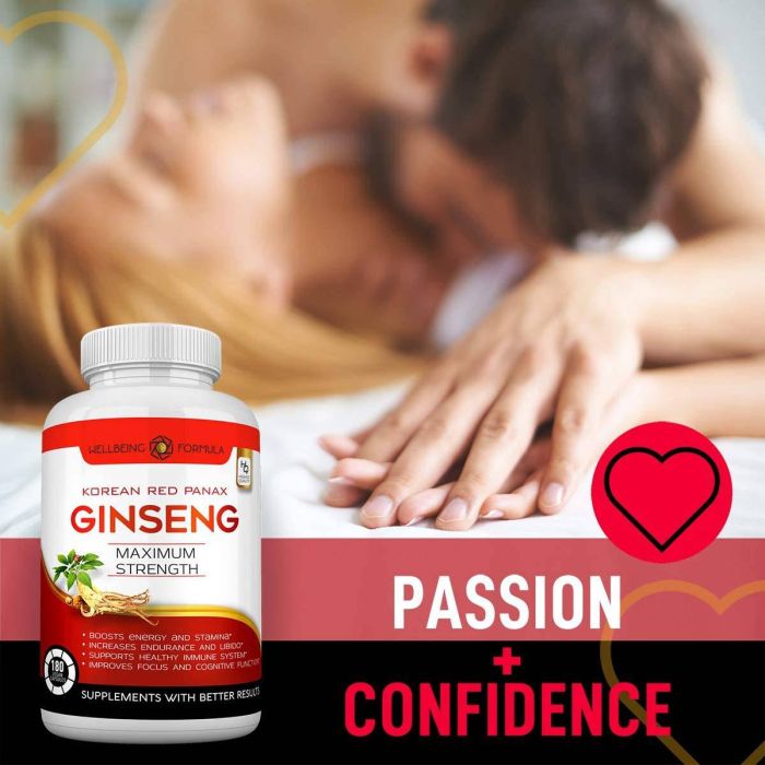 Wellbeing Korean Red Panax Ginseng Maximum Strength Supplement 180 Cap
