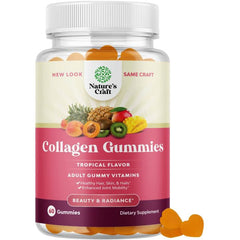 Nature's Craft Tropical Flavor Collagen 60 Gummies Adult Vitamins