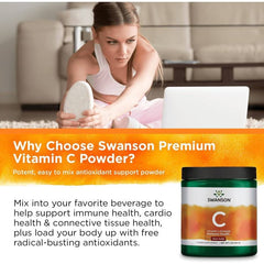 Swanson Vitamin C Powder Immune System Support Supplement 16 Oz