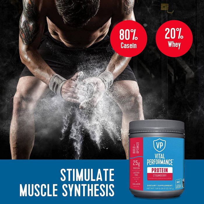 Vital Performance Protein Powder Strawberry Flavored 26.8 Oz