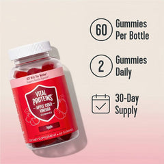 Vital Proteins Apple Cider Vinegar Gummies 60 Energy Boost Supplement