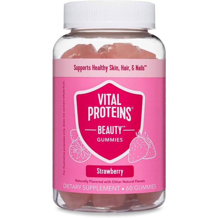 Vital Proteins Beauty Gummies 60 Strawberry Flavored Health Support