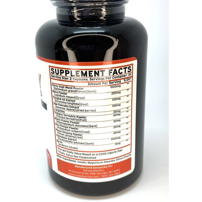 Dorado Nutrition 60 Count Horny Goat Weed Maximum Strength Men Women
