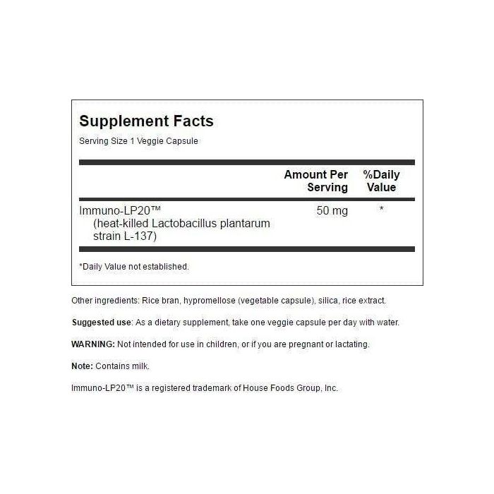 Swanson Immunobiotic Immuno lp20 Immune Health Support 30 Veggie Caps