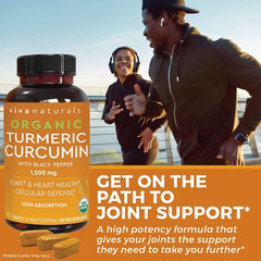 Viva Naturals Organic Turmeric Curcumin 1500mg Heart Health 90 Caps