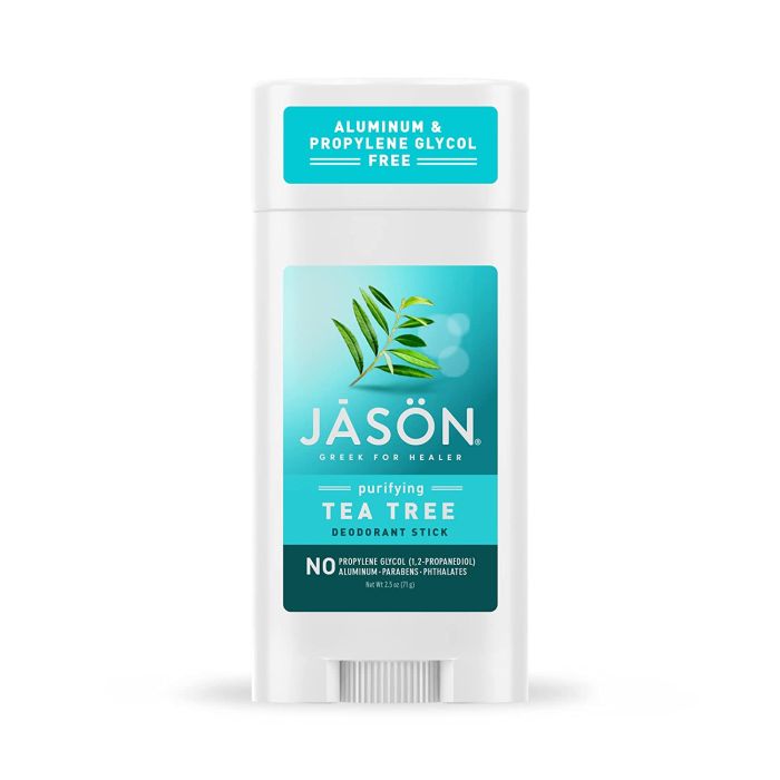 Jason Purifying Tea Tree Deodorant Stick 2.5 Oz No Baking Soda Vegan