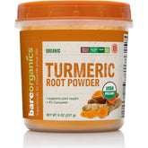 "Organic turmeric powder by BareOrganics – perfect for smoothies or golden milk"
