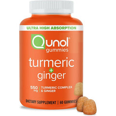 Qunol Turmeric Curcumin Complex 50g Ginger 550mg 60 Gummies