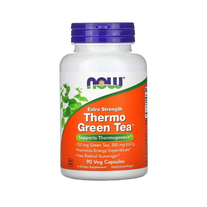 NOW Extra Strength Thermo Green Tea 90 Veg Caps Supports Thermogenesis